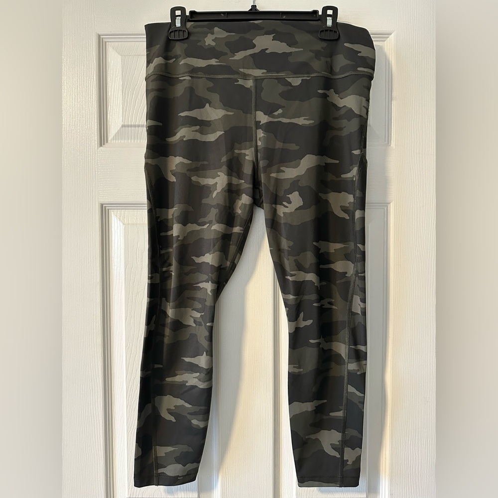 Athleta Olive Camouflage Leggings